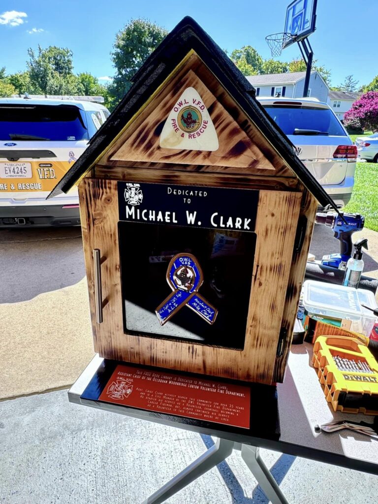 OWL VFD Introduces a Free Library in Honor of Chief Michael Clark